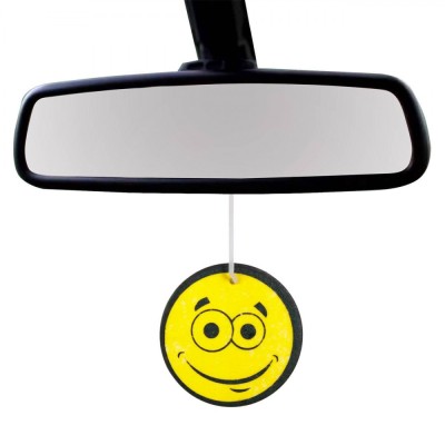 Odorizant Auto, Happy Face, Vanilie, Galben, Set 2 Bucăți foto