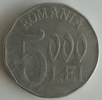 Moneda - Romania - 5000 Lei 2003 - An rar foto