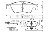 Set placute frana,frana disc AUDI A6 Avant (4G5, C7, 4GD) (2011 - 2016) BOSCH 0 986 494 201