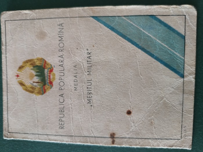 brevet Meritul Militar clasa I A
