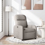 vidaXL Fotoliu rabatabil, gri taupe, material textil