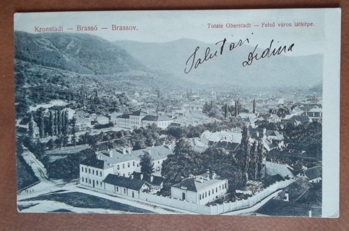 Carte postala, Brasov vedere generala1906