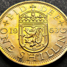 Moneda 1 SHILLING - MAREA BRITANIE / ANGLIA, anul 1963 *cod 1460 = patina