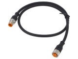 Cablu M12 5 pini 0,6m pentru senzori și automatizări LUTRONIC 60VDC
