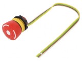 Comutator de Siguranță cu LED Roșu 22mm 2NC