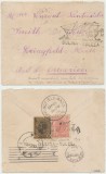 ROMANIA 1901 plic stampila vapor Sulina - Tulcea cu circulatie rarisima spre SUA
