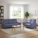 Cumpara ieftin Set de canapea 2 pcs Albastru Jeans Tesatura