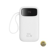 Baterie Externa Baseus Qpow2 10000mAh 22.5W QC + PD 1 x Lightning - 1 x USB-A - 2 x USB-C Alba P10055003223-00