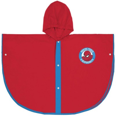 Pelerina de ploaie tip poncho, Spiderman, Rosu, 3 - 4 ani foto