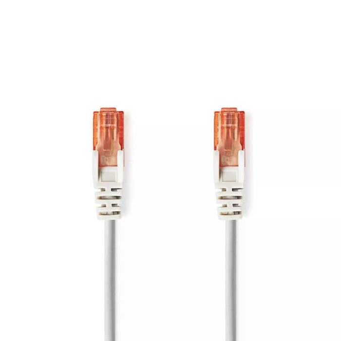 Cablu UTP CAT6 RJ45 tata - RJ45 tata 1m gri Nedis