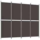 Cumpara ieftin Paravan de camera cu 4 panouri, maro, 200x220 cm, textil