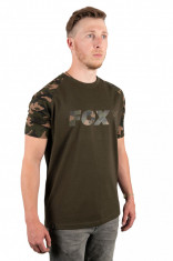 Fox Camo/Khaki Chest Print T-Shirt - Varianta: X large foto
