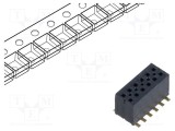 Conector SAMTEC şiruri pini tată PIN: 12 1,27mm aurit SMT soclu