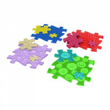 Covoras ortopedic senzorial puzzle set joc de memorie tactil, Muffik