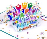 Felicitare 3D pentru ziua de nastere Littlejsy, carton, multicolor, 20 x 25 cm