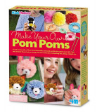 Kit creativ - KidzMaker - Animalute Pom Pom | 4M