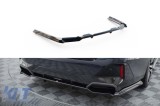 Spoiler Maxton Design versiunea 2 potrivit pentru bara de protectie M spate la BMW Seria 5 G60 dupa 2023, lac negru Performance AutoTuning