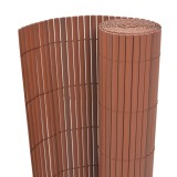 Gossi gard de gradina cu doua fete, maro, 90 x 300 cm, pvc