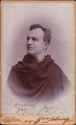 HST P2/502 Poză cleric catolic 1897 studio Nagy Ferencz Pecs foto