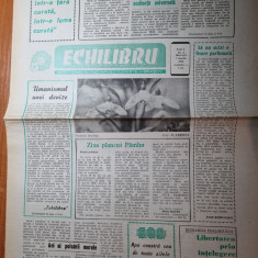 ziarul echilibru 7 martie 1990-anul 1,nr.1-prima aparitie a ziarului