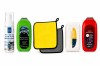 Kit complet curatare geamuri si interior auto, 6 piese, degresant, spuma activa, 2 perii si 2 lavete microfibra
