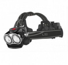 Lanterna frontala 2 LED, 3 faze, functionalitate optionala 1 LED IPX6 foto