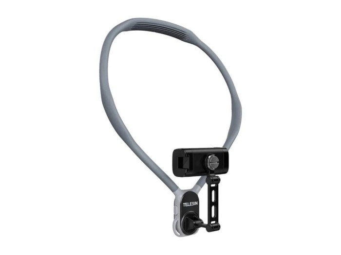 Sistem atasare la gat, TELESIN S2-HNB-02, eliberare rapid magnetica, compatibil iPhone 16, iPhone 15, iPhone 14, iPhone 13, gri