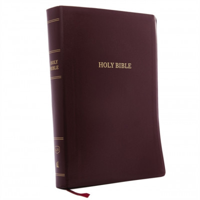 KJV, Reference Bible, Super Giant Print, Leather-Look, Burgundy, Red Letter Edition foto