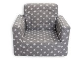 Fotoliu din burete pentru copii MyKids Stelute Gri GreatGoods Plaything