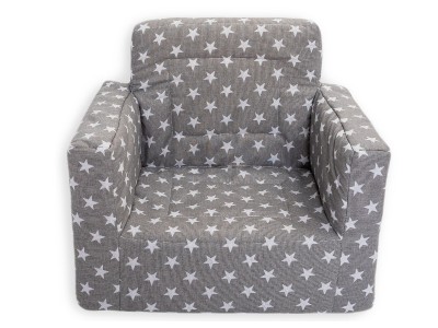 Fotoliu din burete pentru copii MyKids Stelute Gri GreatGoods Plaything foto