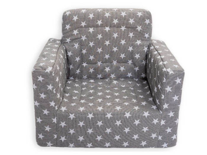 Fotoliu din burete pentru copii MyKids Stelute Gri GreatGoods Plaything