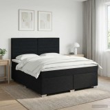 Cumpara ieftin Pat boxspring cu saltea Negru 160 x 200 cm Tesatura