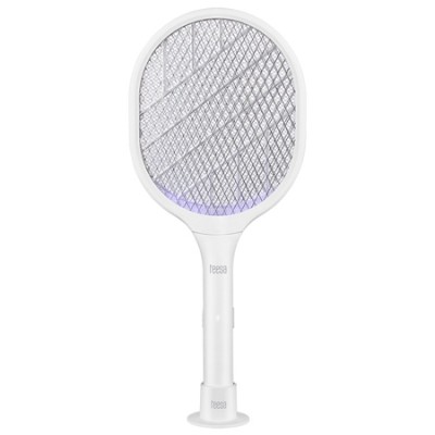 Paleta electric anti-insecte 2 in 1 Teesa, lumina UV, acumulator, Alb foto