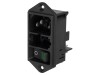 SCHURTER Conector Alimentare AC Tată 10A 250V AC C14 Serie DD11 Montare Panou