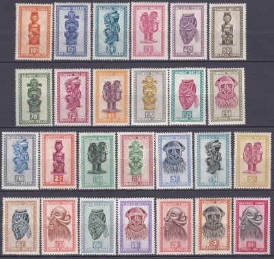 DB1 Congo Belgian 1947 Masti Africane 26 v. MNH foto