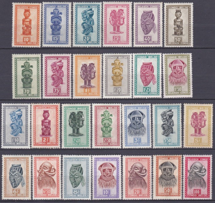 DB1 Congo Belgian 1947 Masti Africane 26 v. MNH