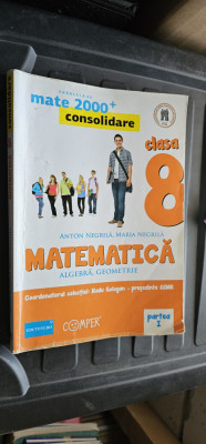 MATEMATICA ARITMETICA ALGEBRA GEOMETRIE CLASA A VIII A PARTEA I COMPER NEGRILA foto