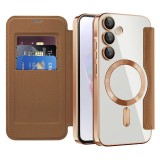 Husa Samsung Galaxy A35 5G Asteroid GSM SmartMag Book Case, maro