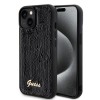 Husa pentru iPhone 15 / iPhone 14 / iPhone 13 - Sequin Script Metal (GUHCP15SPSFDGSK) - Black, Guess