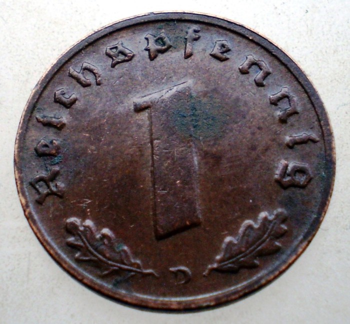 B.019 GERMANIA 1 REICHSPFENNIG 1937 D