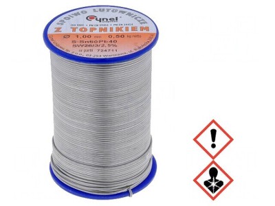 S&amp;acirc;rmă de lipit cu plumb 1mm 0,5kg 190&amp;deg;C foto