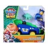 PATRULA CATELUSILOR FILMUL CU DINOZAURI SET DINO VEHICUL DE POLITIE CU FIGURINA CHASE SI ACCESORII 15CM