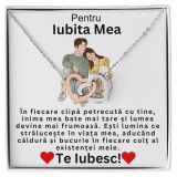 Pentru Iubita Mea, Colier argint, cu mesajul &quot;te iubesc&quot;