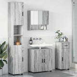 Cumpara ieftin Set de mobilier pentru baie 4 buc. Gri Sonoma 61 x 35 x 64 cm