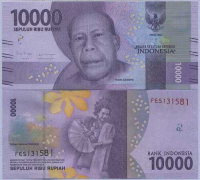 Bancnota Indonezia 10.000 Rupii 2016/2018 - P157c UNC foto
