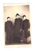 Foto tip CP 3 tineri/elevi perioada interbelica, Alb-Negru, Romania 1900 - 1950, Portrete