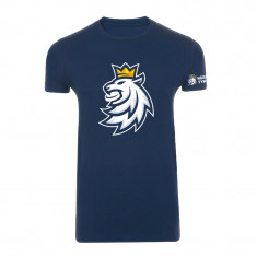 Echipa națională de hochei tricou de bărbați navy Czech Ice Hockey logo lion - L foto