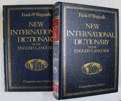 FUNK and WAGNALLS NEW INTERNATIONAL DICTIONARY OF THE ENGLISH LANGUAGE , COMPREHENSIVE EDITION , TWO VOLUMES , 1987 foto