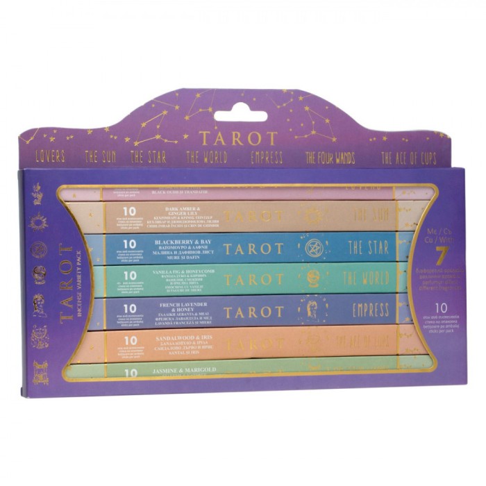 Set Bețișoare Parfumate, Tarot, Multicolor, 7 Arome Diferite, 70 Bucăți
