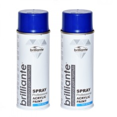 Pachet 2 x Vopsea Spray Brilliante Albastru Semnal RAL 5005 400 ml